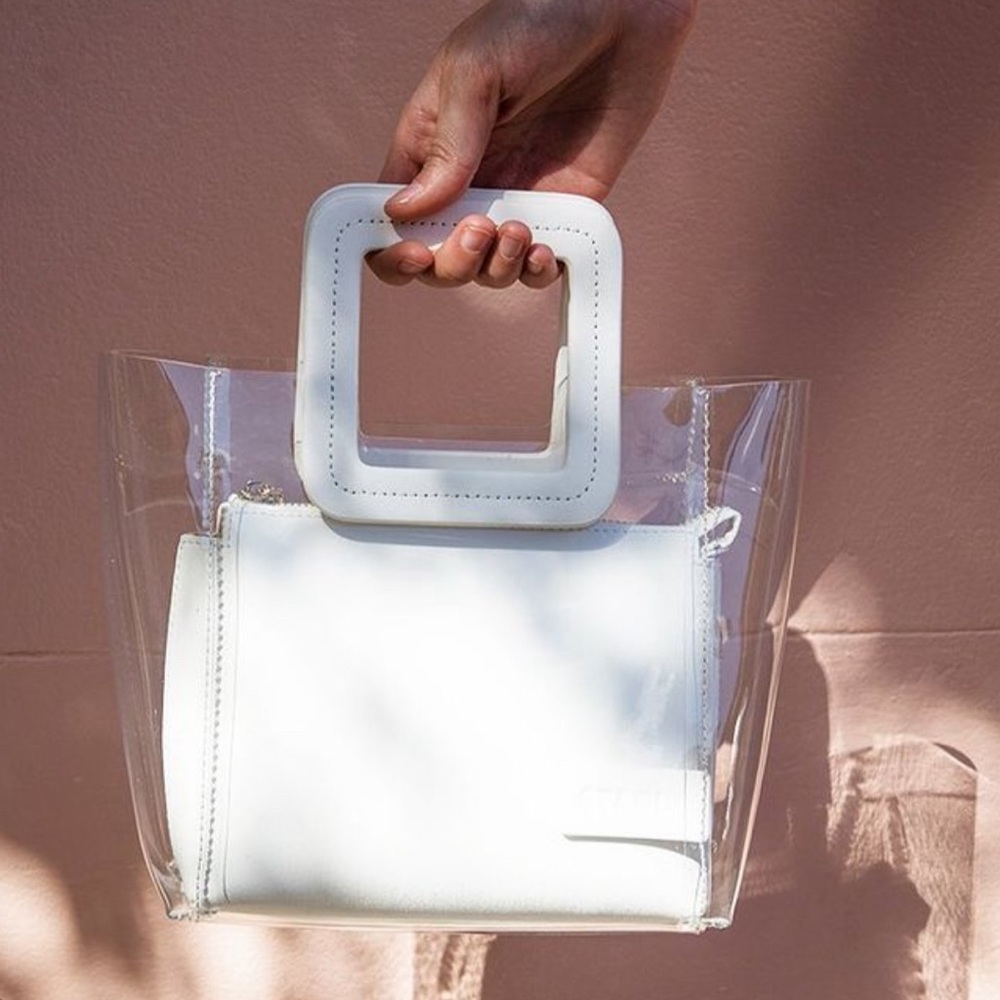 STAUD mini Shirley bag in white